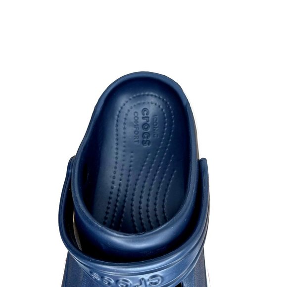 Crocs Bayaband Boys Girls Clogs Size 2 (J2) Blue Comfortable Lightweight Sandals - Picture 11 of 12